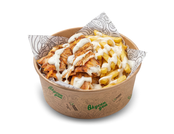 DONER BOWL WITH CHICKEN AND FRIES