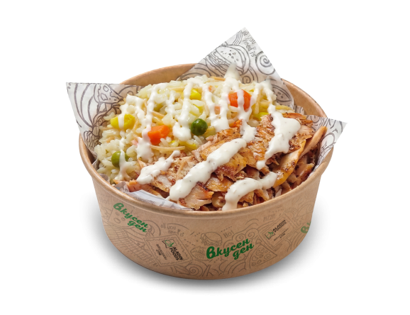 DONER BOWL WITH CHICKEN AND RISE