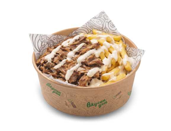 DONER BOWL WITH BEEF AND FRIES