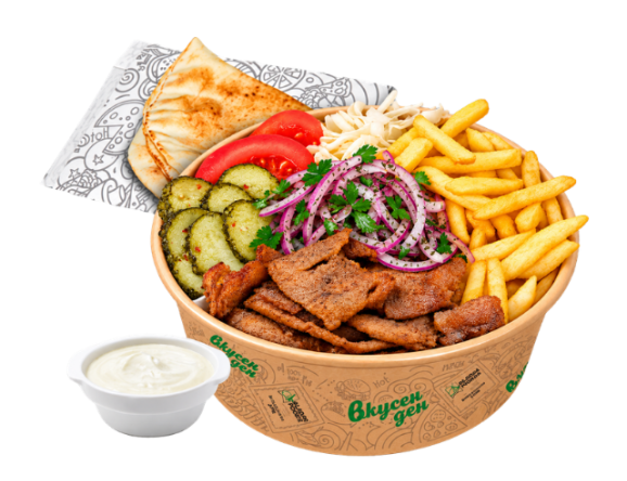 PORTION BEEF DONER WITH FRIES